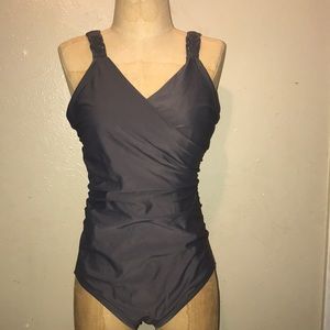 Merona,women’s dark gray swimsuit.size M.
